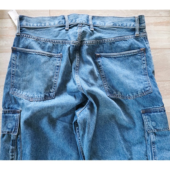 GAP Men's 36x30 Baggy Cargo Carpenter Jean Blue Denim Relaxed Fit NWT $99 - Picture 11 of 11